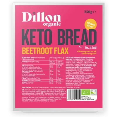 Dillon Organic Beetroot Flax Keto Bread - Bread Dillon Organic Beetroot Flax Keto Bread - Bread