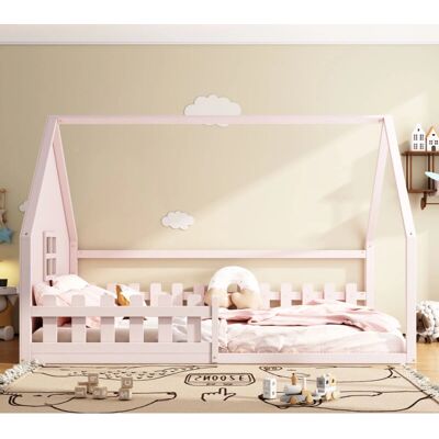 OKWISH - Letto basso 90x200 Rosa - rosa - pine wood - Kids Bed OKWISH - Letto basso 90x200 Rosa - rosa - pine wood - Kids Bed