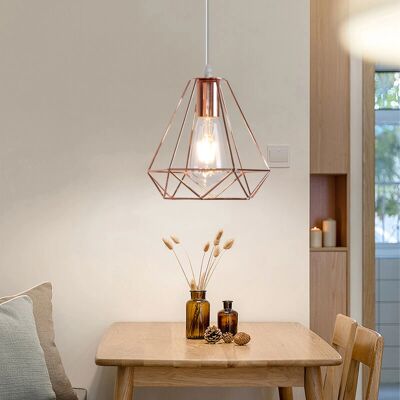 AXHUP - Lampada a sospensione diamante - Ø20 cm - Oro rosa - Lampada a sospensione AXHUP - Lampada a sospensione diamante - Ø20 cm - Oro rosa - Lampada a sospensione