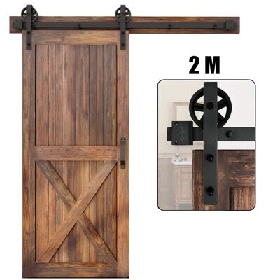 AXHUP - Door Kit - 2m - Black - Sliding hardware kit AXHUP - Door Kit - 2m - Black - Sliding hardware kit