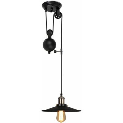 Lampada a Sospensione Vintage AXHUP - Ø26cm Puleggia Regolabile Luce Industriale Lampada a Sospensione Vintage AXHUP - Ø26cm Puleggia Regolabile Luce Industriale