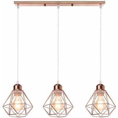 Axhup - 3-Light Vintage Pendant Lamp - Industrial Style Axhup - 3-Light Vintage Pendant Lamp - Industrial Style