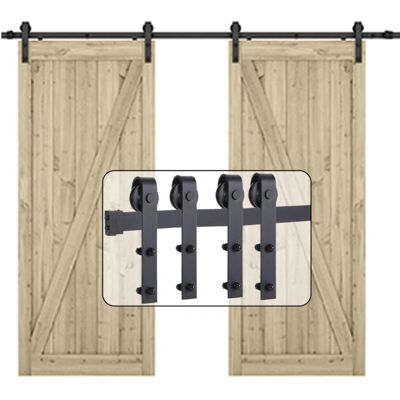 Axhup 2.0M Sliding Door Hardware Kit - Heavy-Duty Barn Door Rails Axhup 2.0M Sliding Door Hardware Kit - Heavy-Duty Barn Door Rails