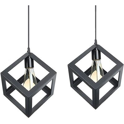 AXHUP Vintage Black 2 Pendant Lamps - Pendant Light AXHUP Vintage Black 2 Pendant Lamps - Pendant Light