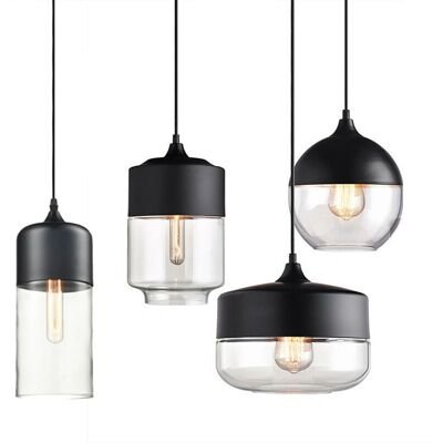 AXHUP 4 Pendant Lamps - Modern Glass Ceiling Light for Living Room AXHUP 4 Pendant Lamps - Modern Glass Ceiling Light for Living Room