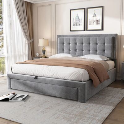 REDOM - 140190 - Cama de almacenamiento - 2 cajones - Cama REDOM - 140190 - Cama de almacenamiento - 2 cajones - Cama