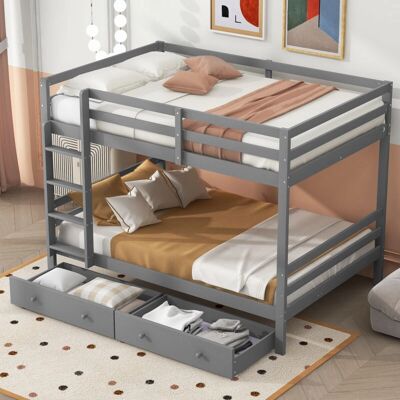 HAUSS SPOLE - Struttura letto a castello - Gris - Cama HAUSS SPOLE - Struttura letto a castello - Gris - Cama