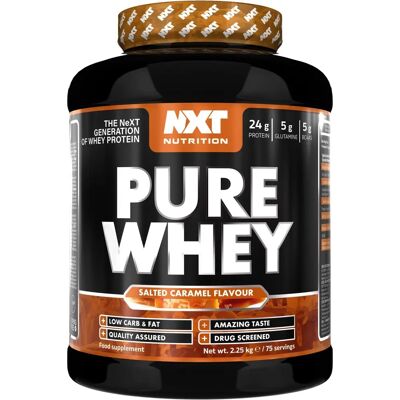 NXT Nutrition Pure Whey Powder - Low Fat - Muscle Building - 2.25KG - Salted Caramel NXT Nutrition Pure Whey Powder - Low Fat - Muscle Building - 2.25KG - Salted Caramel