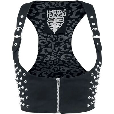 Heartless Devina Schwarze ärmellose Jacke - Streetwear Heartless Devina Schwarze ärmellose Jacke - Streetwear