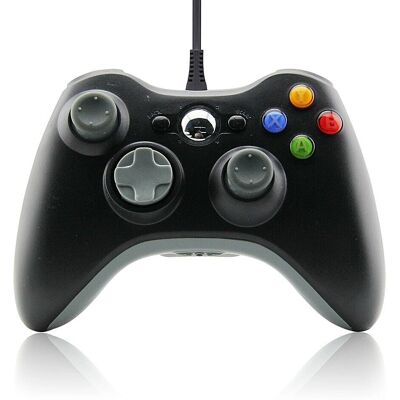 Manette Xbox 360 Microsoft - Filaire - 1.80m - Noir - Publicité Manette Xbox 360 Microsoft - Filaire - 1.80m - Noir - Publicité