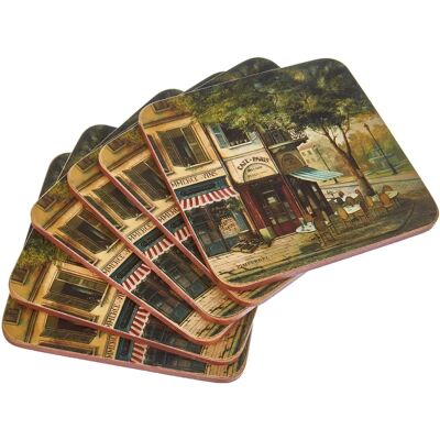 Ensemble de 6 sous-verres Pimpernel Scènes Parisiennes Ensemble de 6 sous-verres Pimpernel Scènes Parisiennes
