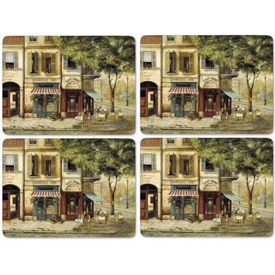 Pimpernel Parisisk Scene Korkunderlägg Sätt av 4 Pimpernel Parisisk Scene Korkunderlägg Sätt av 4
