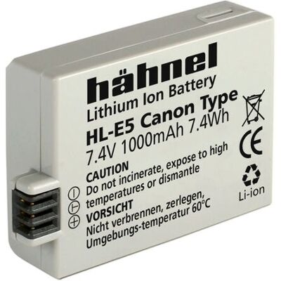 Hähnel HL-E5 Batteri - Erstatning for Canon LP-E5 - 1000mAh Hähnel HL-E5 Batteri - Erstatning for Canon LP-E5 - 1000mAh