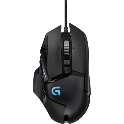 Souris Gaming Logitech G502 - Droit, 12000 DPI, RGB - Publicité Souris Gaming Logitech G502 - Droit, 12000 DPI, RGB - Publicité