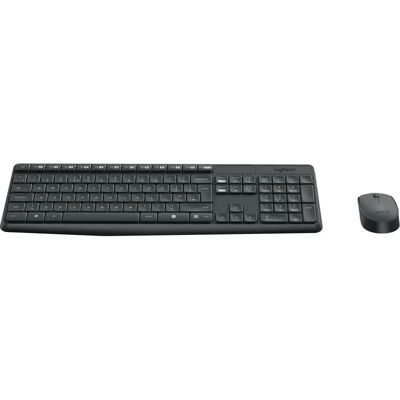 Logitech MK235 Trådløst Tastatur og Mus-Sett - Grå Logitech MK235 Trådløst Tastatur og Mus-Sett - Grå