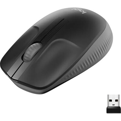 Logitech M190 Charcoal Wireless Mouse - Office Ambidextrous - 1000 DPI Logitech M190 Charcoal Wireless Mouse - Office Ambidextrous - 1000 DPI