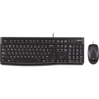 Ensemble clavier et souris Logitech MK120 - USB - Noir - Publicité Ensemble clavier et souris Logitech MK120 - USB - Noir - Publicité