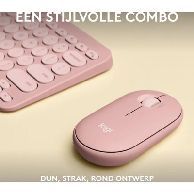Logitech Pebble 2 Combo - Kabellose Tastatur & Maus - Rosa Logitech Pebble 2 Combo - Kabellose Tastatur & Maus - Rosa