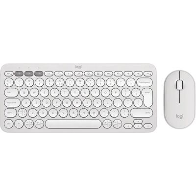 Logitech Pebble 2 Combo - Trådløst Tastatur og Mus - Hvit Logitech Pebble 2 Combo - Trådløst Tastatur og Mus - Hvit
