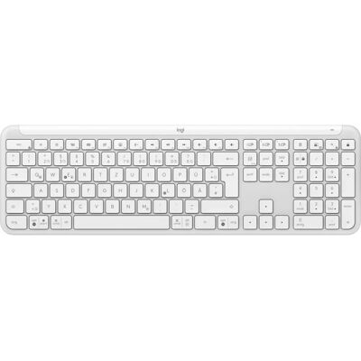 Logitech White Wireless Keyboard - Model K950 - Bluetooth & USB Logitech White Wireless Keyboard - Model K950 - Bluetooth & USB