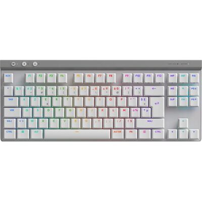 Clavier Gaming Sans Fil RGB Logitech G 920-012547 Azerty - Blanc - Publicité Clavier Gaming Sans Fil RGB Logitech G 920-012547 Azerty - Blanc - Publicité