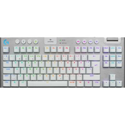 Logitech G915 X LIGHTSPEED TKL - Trådløst gaming-tastatur - Hvid Logitech G915 X LIGHTSPEED TKL - Trådløst gaming-tastatur - Hvid