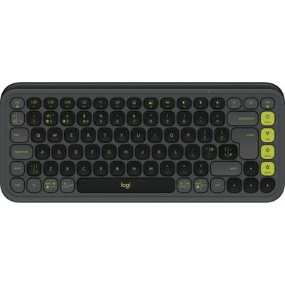 Logitech Pop Tasten Tastatur - UK Englisch - Retro - Schwarz/Grün/Graphit - Kompakt Logitech Pop Tasten Tastatur - UK Englisch - Retro - Schwarz/Grün/Graphit - Kompakt
