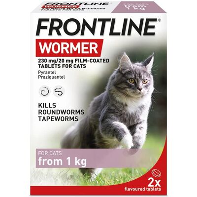 Frontline Wormer Tablets for Cats - 2 Pack - Wormer for Cats Frontline Wormer Tablets for Cats - 2 Pack - Wormer for Cats