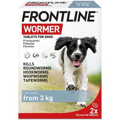 Frontline Wormer for Dogs - Broad Spectrum Dewormer - 2 Tablets Frontline Wormer for Dogs - Broad Spectrum Dewormer - 2 Tablets