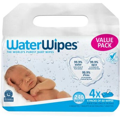 WaterWipes Lingettes pour bébé - Douces, Purifiées & Adaptées dès la naissance - Publicité WaterWipes Lingettes pour bébé - Douces, Purifiées & Adaptées dès la naissance - Publicité