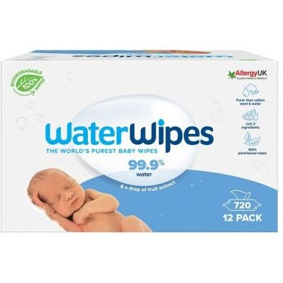WaterWipes Baby Feuchttücher 12er Pack - Sanfte, Biologisch Abbaubare Baby Tücher WaterWipes Baby Feuchttücher 12er Pack - Sanfte, Biologisch Abbaubare Baby Tücher