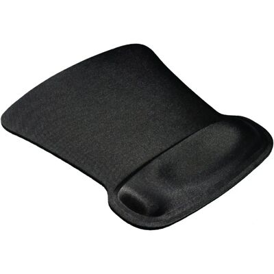 Tapis de souris rectangulaire avec support pour le poignet - Noir Tapis de souris rectangulaire avec support pour le poignet - Noir