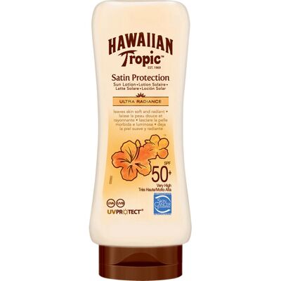 Hawaiian Tropic SPF 50+ Lozione Solare - Corpo & Viso - Protezione Universale Hawaiian Tropic SPF 50+ Lozione Solare - Corpo & Viso - Protezione Universale