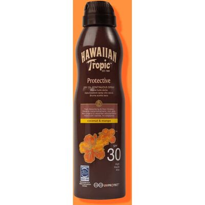 Hawaiian Tropic Kokos & Mango Schutzsprayöl SPF 30 (180ml) Hawaiian Tropic Kokos & Mango Schutzsprayöl SPF 30 (180ml)