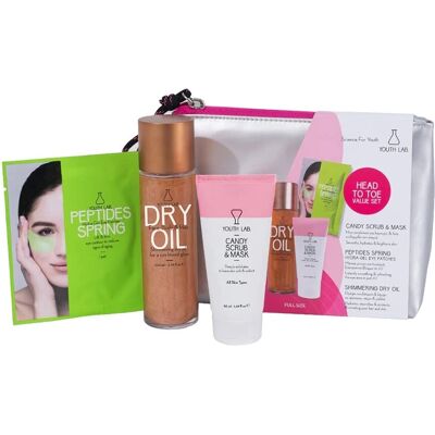 Set de Regalo Youth Lab Aceite Seco 3 en 1 - Cara, Cuerpo y Cabello Set de Regalo Youth Lab Aceite Seco 3 en 1 - Cara, Cuerpo y Cabello
