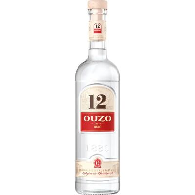 Griekse likeur Ouzo 12 - Anijs, 38% ABV, Sinds 1880 Griekse likeur Ouzo 12 - Anijs, 38% ABV, Sinds 1880