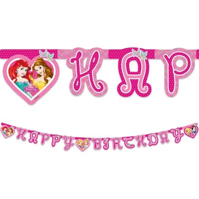 Guirlande d'anniversaire Disney Princess - Bannière - Publicité Guirlande d'anniversaire Disney Princess - Bannière - Publicité