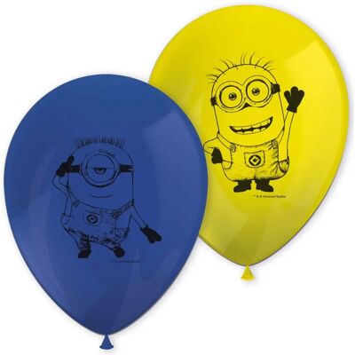 Ballons en latex Minions - Lot de 8, 11" Ballons en latex Minions - Lot de 8, 11"
