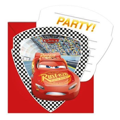 Procos Invitations Anniversaire Cars 3 6 Pièces - Fête d'Enfants - Publicité Procos Invitations Anniversaire Cars 3 6 Pièces - Fête d'Enfants - Publicité