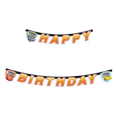 Jadeo Guirlande d'anniversaire 2m Cars 3 - Décoration de fête - Publicité Jadeo Guirlande d'anniversaire 2m Cars 3 - Décoration de fête - Publicité
