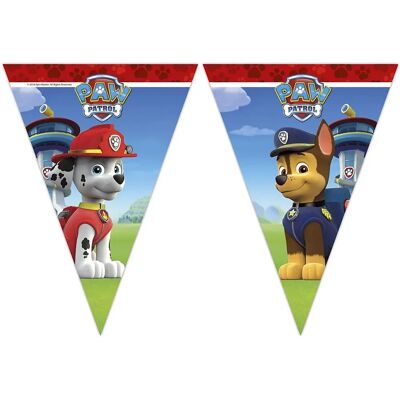PAW Patrol Girlande - 9 Fahnen, 2,3 m, Offiziell Lizenz PAW Patrol Girlande - 9 Fahnen, 2,3 m, Offiziell Lizenz