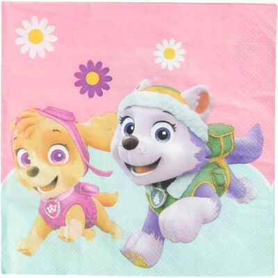 Procos Paw Patrol Rosa - 20 doppellagige Papierservietten 33x33cm - Papierservietten Procos Paw Patrol Rosa - 20 doppellagige Papierservietten 33x33cm - Papierservietten
