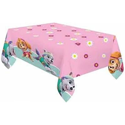 Paw Patrol Marca Modelo - Rosa, Azul - Toalha de Mesa Paw Patrol Marca Modelo - Rosa, Azul - Toalha de Mesa