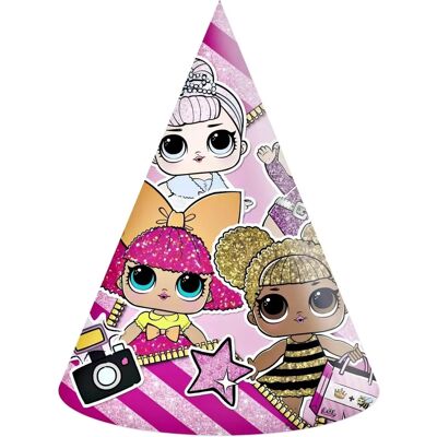 GODAN 6 párty klobouků LOL Glitterati - Party Hats GODAN 6 párty klobouků LOL Glitterati - Party Hats