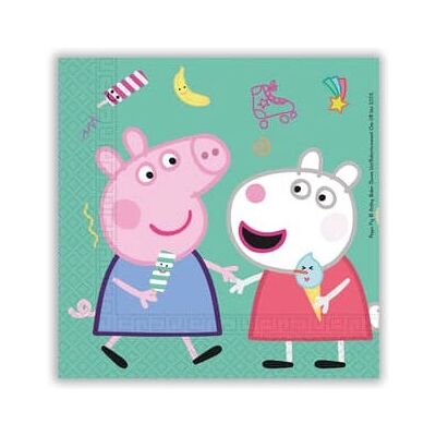 Peppa Pig Multicolour Party Napkins - 20 pcs Peppa Pig Multicolour Party Napkins - 20 pcs