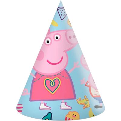 Procos Peppa Pig Partyhüte - 6 Stück - Unisex Procos Peppa Pig Partyhüte - 6 Stück - Unisex