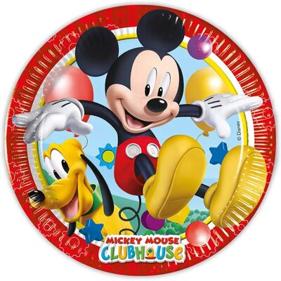 LIRAGRAM ESPAÑA Pack de 8 assiettes en carton Mickey Mouse - 23 cm - Publicité LIRAGRAM ESPAÑA Pack de 8 assiettes en carton Mickey Mouse - 23 cm - Publicité