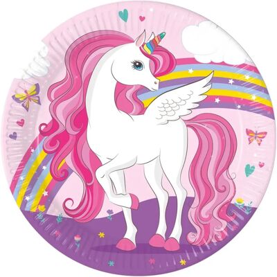 Assiettes Arc-en-ciel de Licorne Decorata Party - Accessoires de fête - Publicité Assiettes Arc-en-ciel de Licorne Decorata Party - Accessoires de fête - Publicité