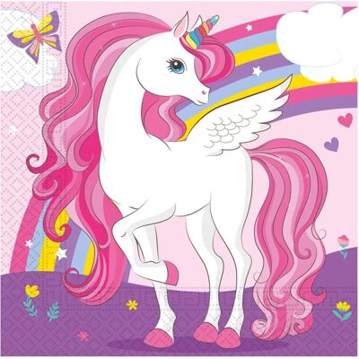 Serviettes en Papier Arc-en-ciel Unicorn FSC - 20 pièces - Publicité Serviettes en Papier Arc-en-ciel Unicorn FSC - 20 pièces - Publicité