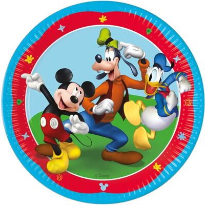 Ensemble d'Assiettes en Carton Mickey Rock the House - 8 pcs, 23cm - Publicité Ensemble d'Assiettes en Carton Mickey Rock the House - 8 pcs, 23cm - Publicité